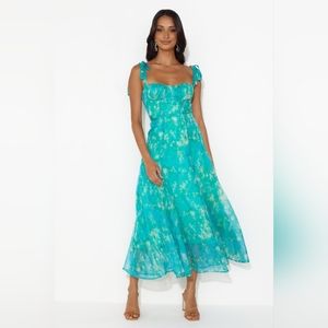 DRESSING UP MIDI DRESS GREEN